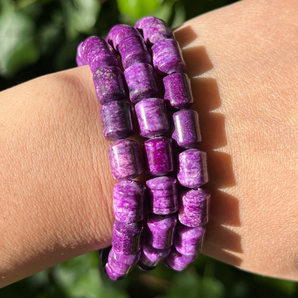8mm Purpurite tube bracelet‎